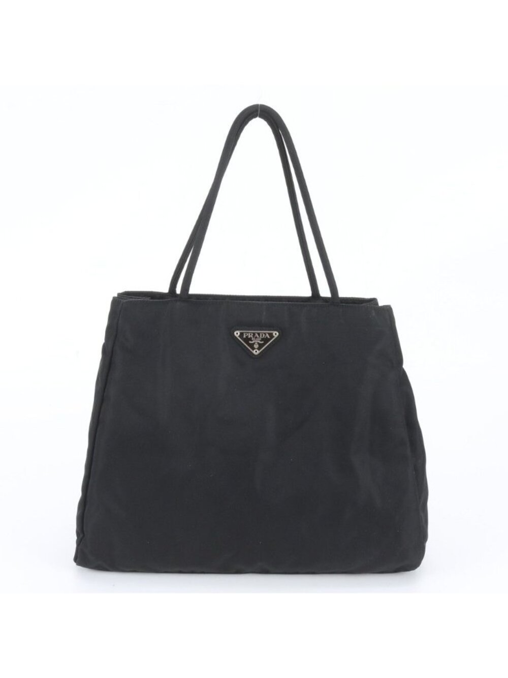 Prada Tessuto Nylon Triangle Logo White Tag Tote Bag Shoulder